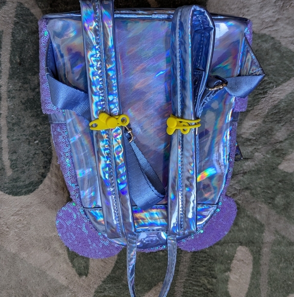 Loungefly Holographic Purple Blue Minnie Ears Mini Backpack - Picture 2 of 3